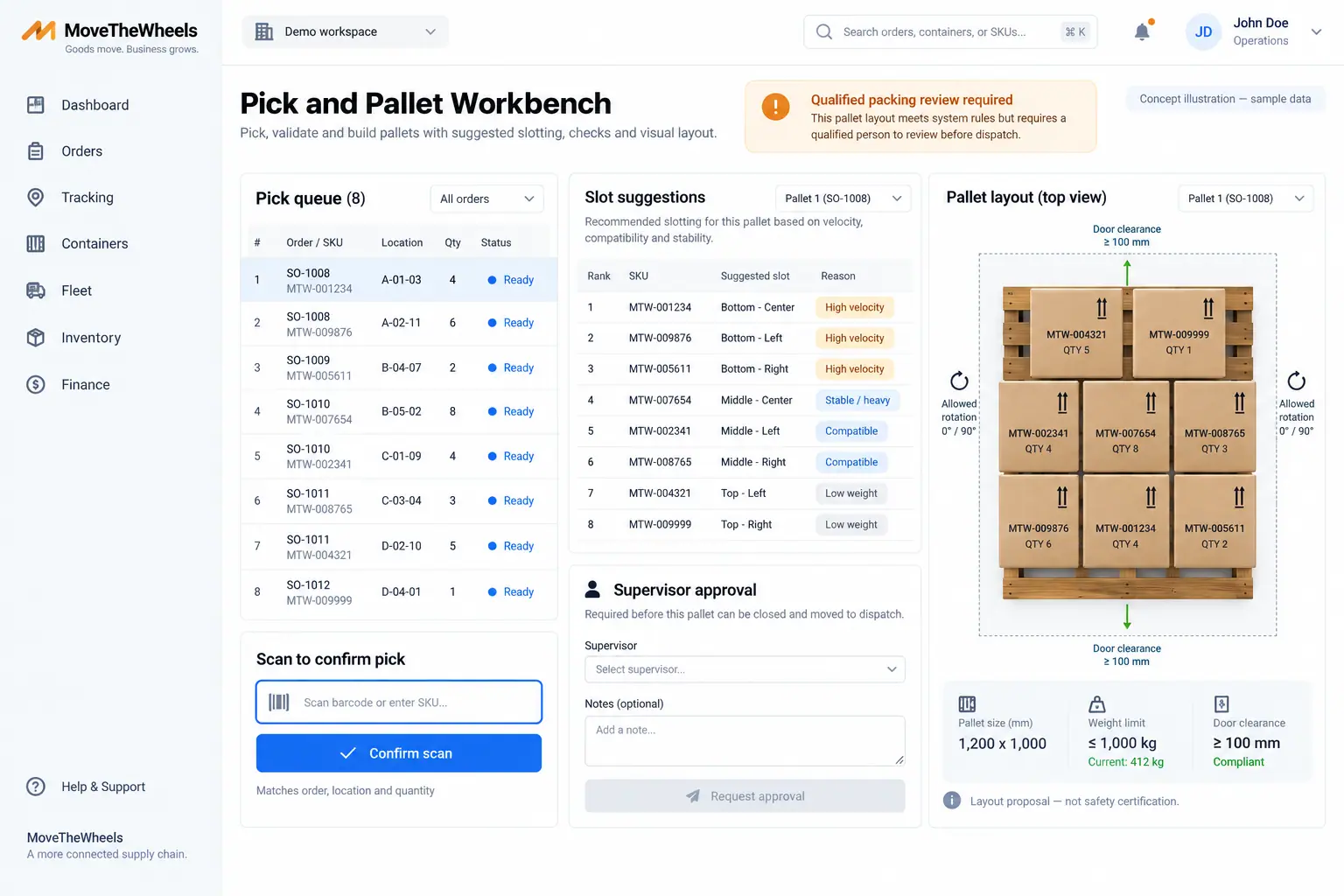 Plan: Pick and Pallet Workbench